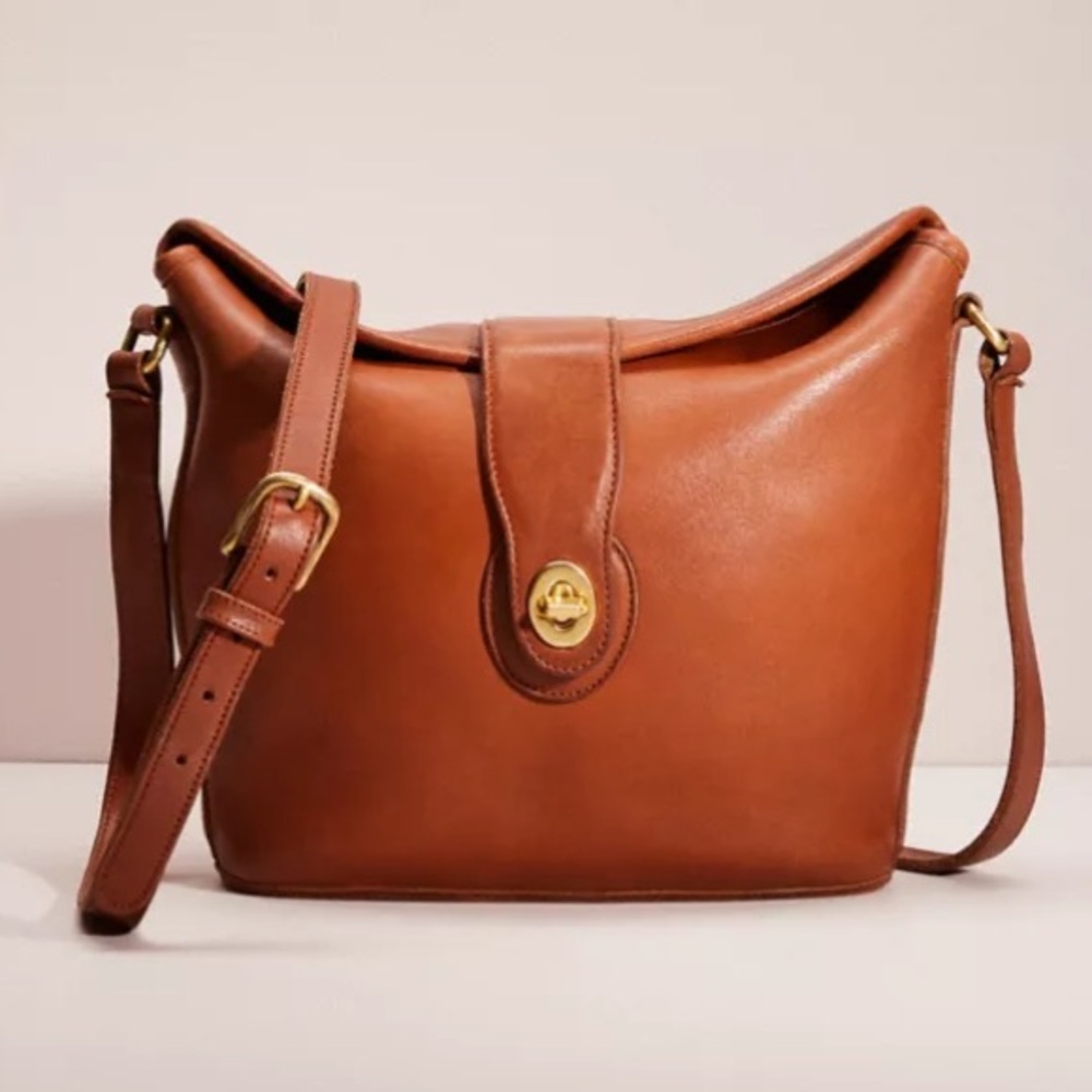 Coach Nottingham Canterbury Tan Leather Binocular Bag NEW w/ box Style 9948